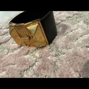 Saint Laurent black leather bracelet